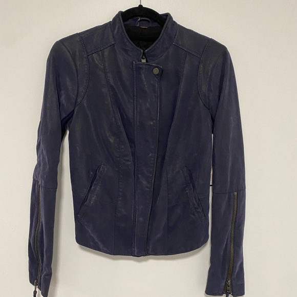 Free People Leather Jacket - NWT - Picture 1 of 4